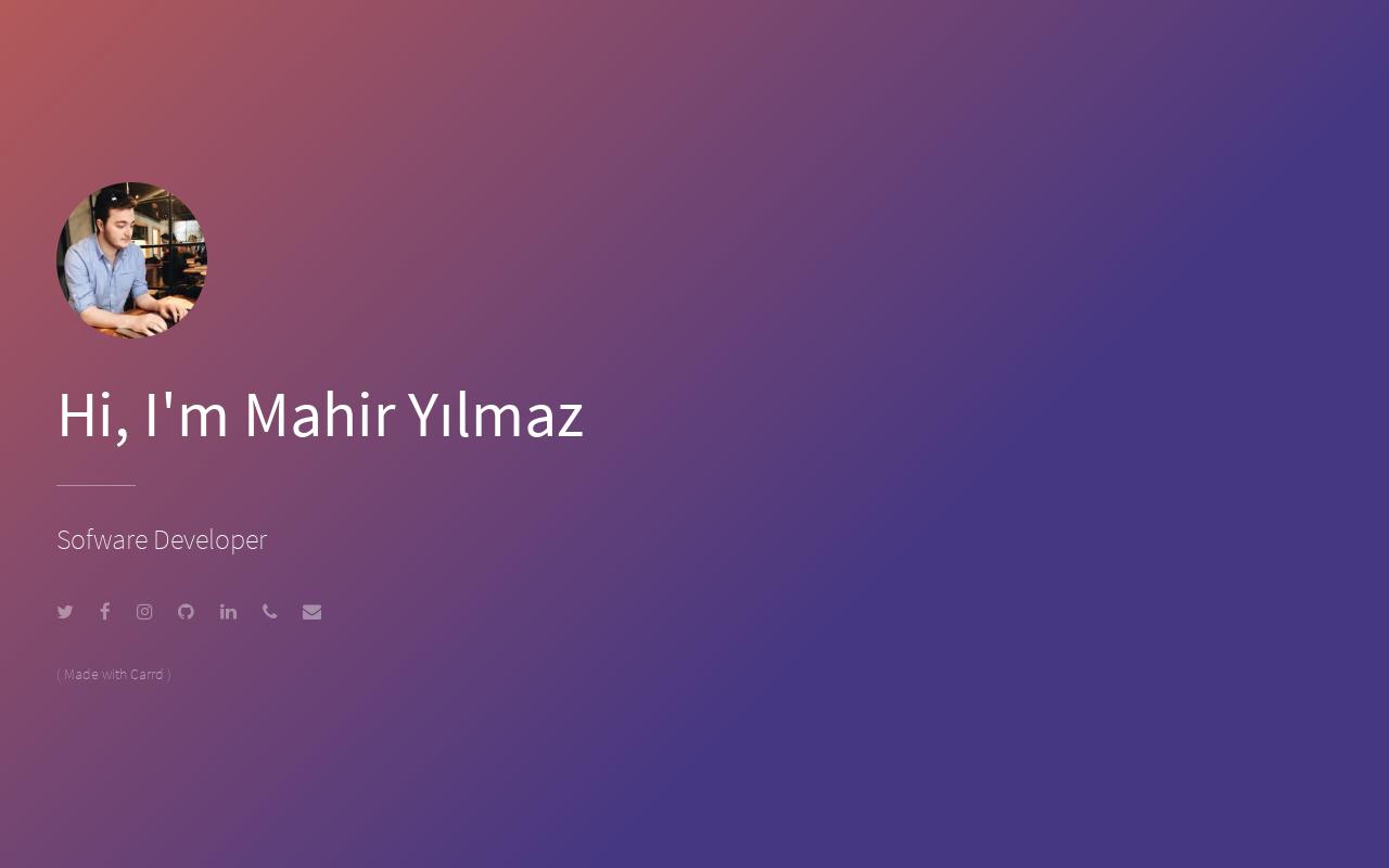 Carrd profile picture for @mahir